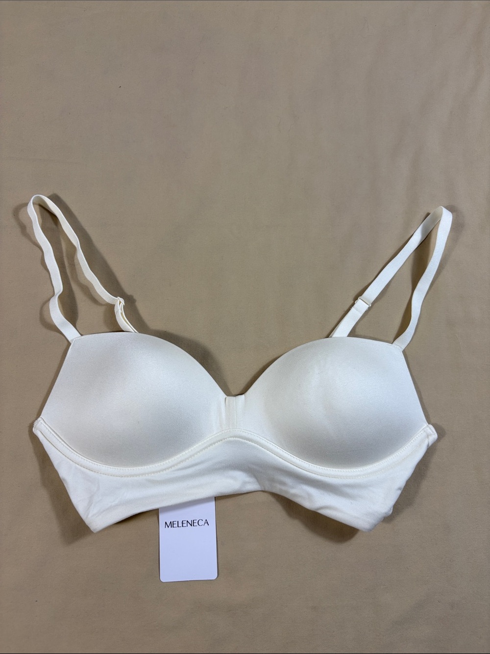 Meleneca 34C Off White Smooth Contour Underwire Full Coverage Comfort Bra NWT